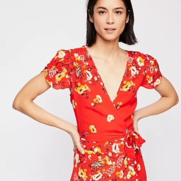 Free People - Gorgeous Jess Wrap Maxi Dress, XS - Picture 2 of 8